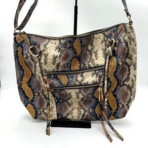 Jessica Simpson Satchel bag purse pocket book faux snakeskin
